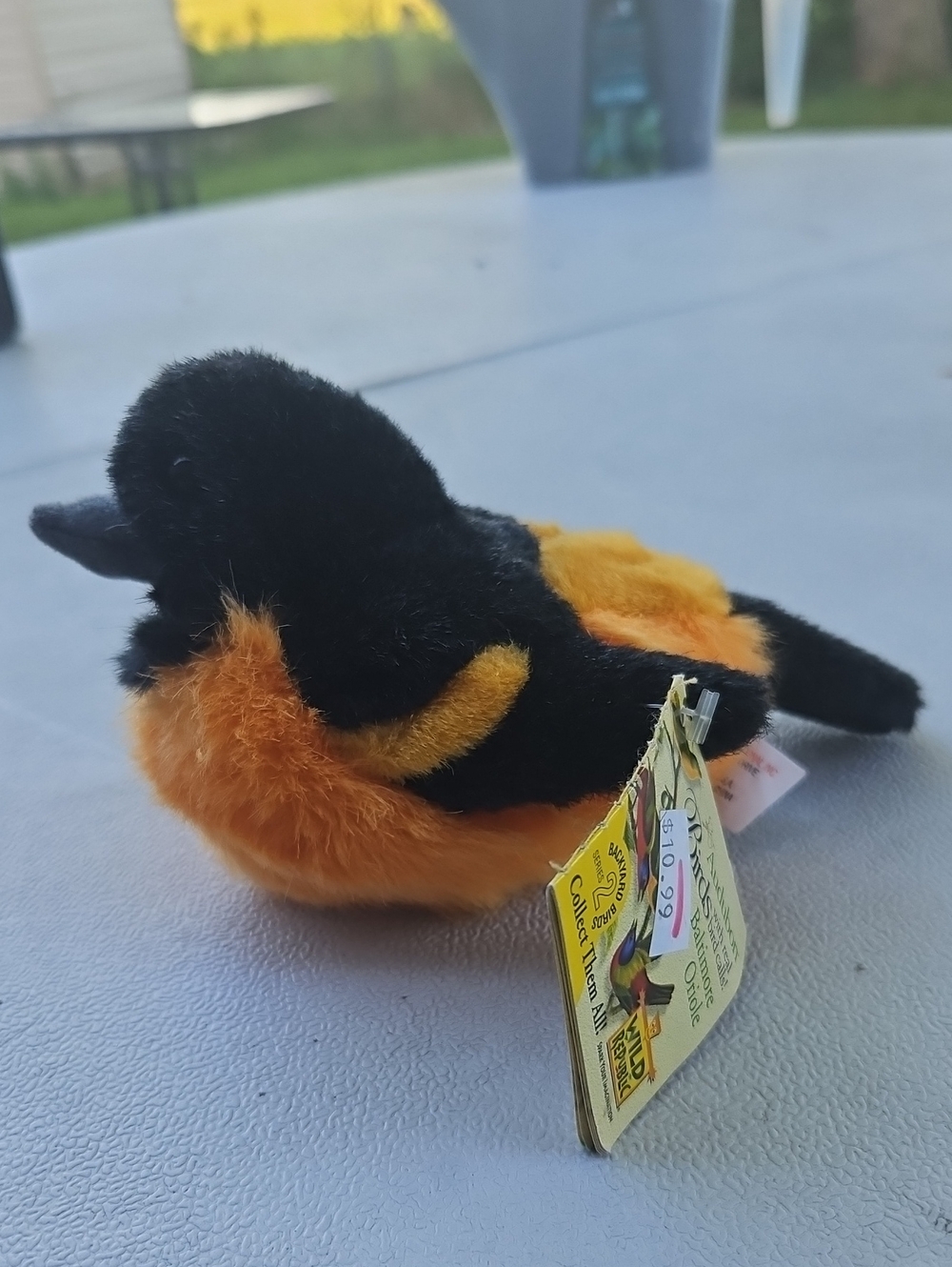 Plush Baltimore Oriole Bird - Black & Orange Small Wild Republic With Sound